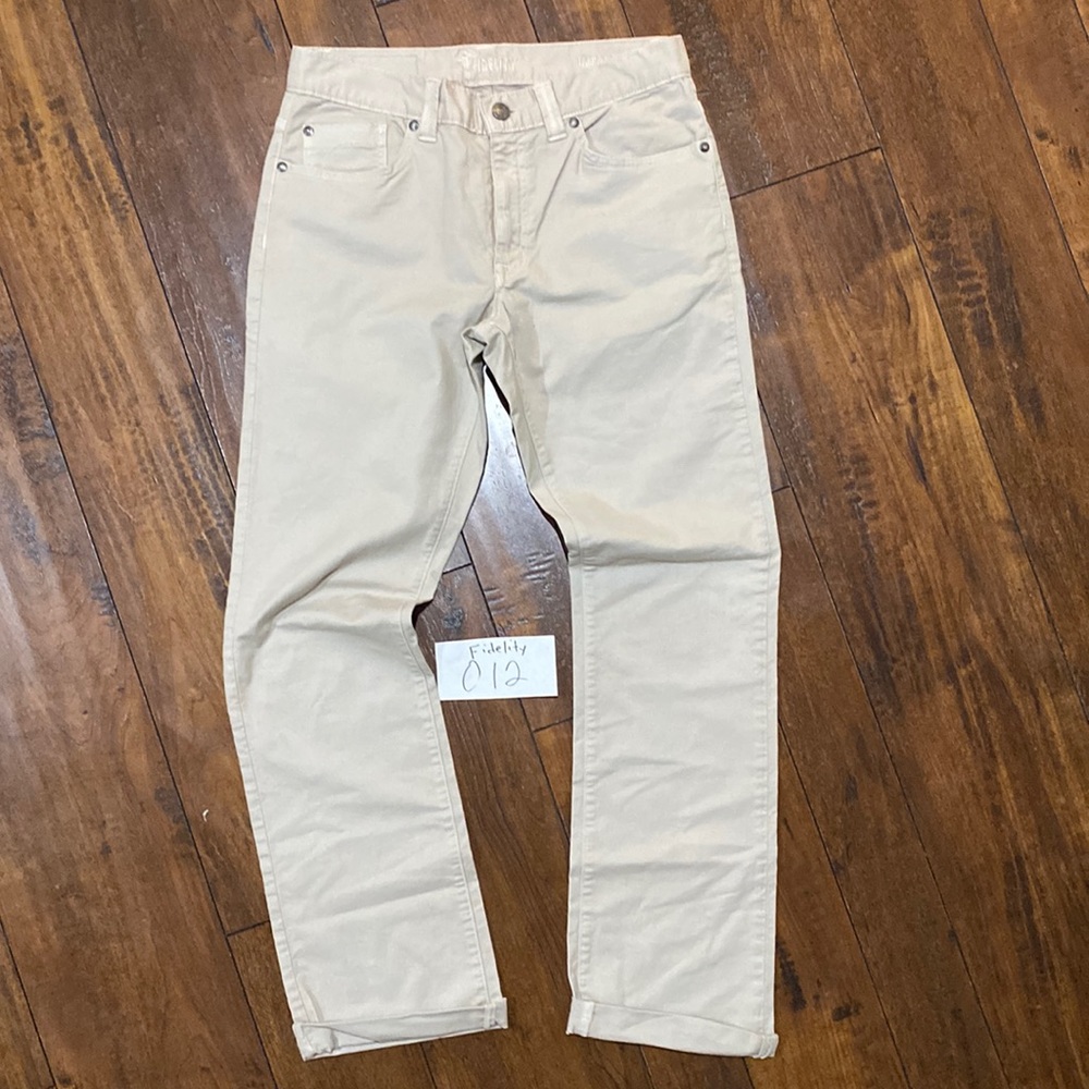 NWOT Fidelity Denim Sample Impala Light Tan Chino Khaki Pants #F12